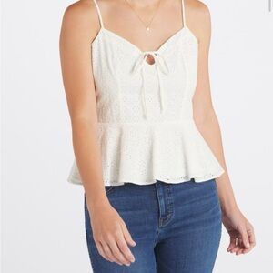 White Eyelet Women's Top
